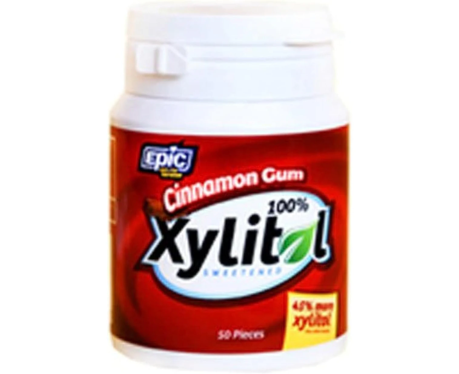 Epic Cinnamon Sugar-Free Xylitol 50 Dental Gum