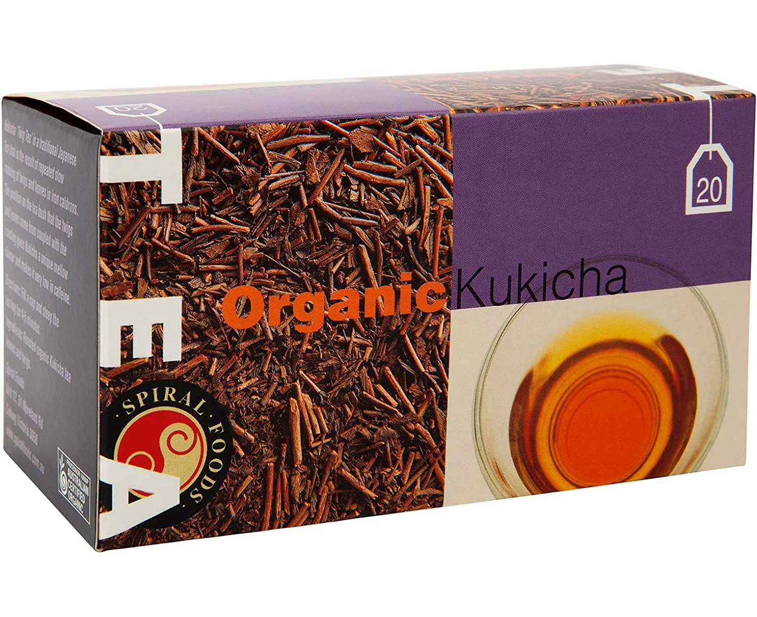 Spiral Foods Organic Kukicha Bancha 20 Tea Bags