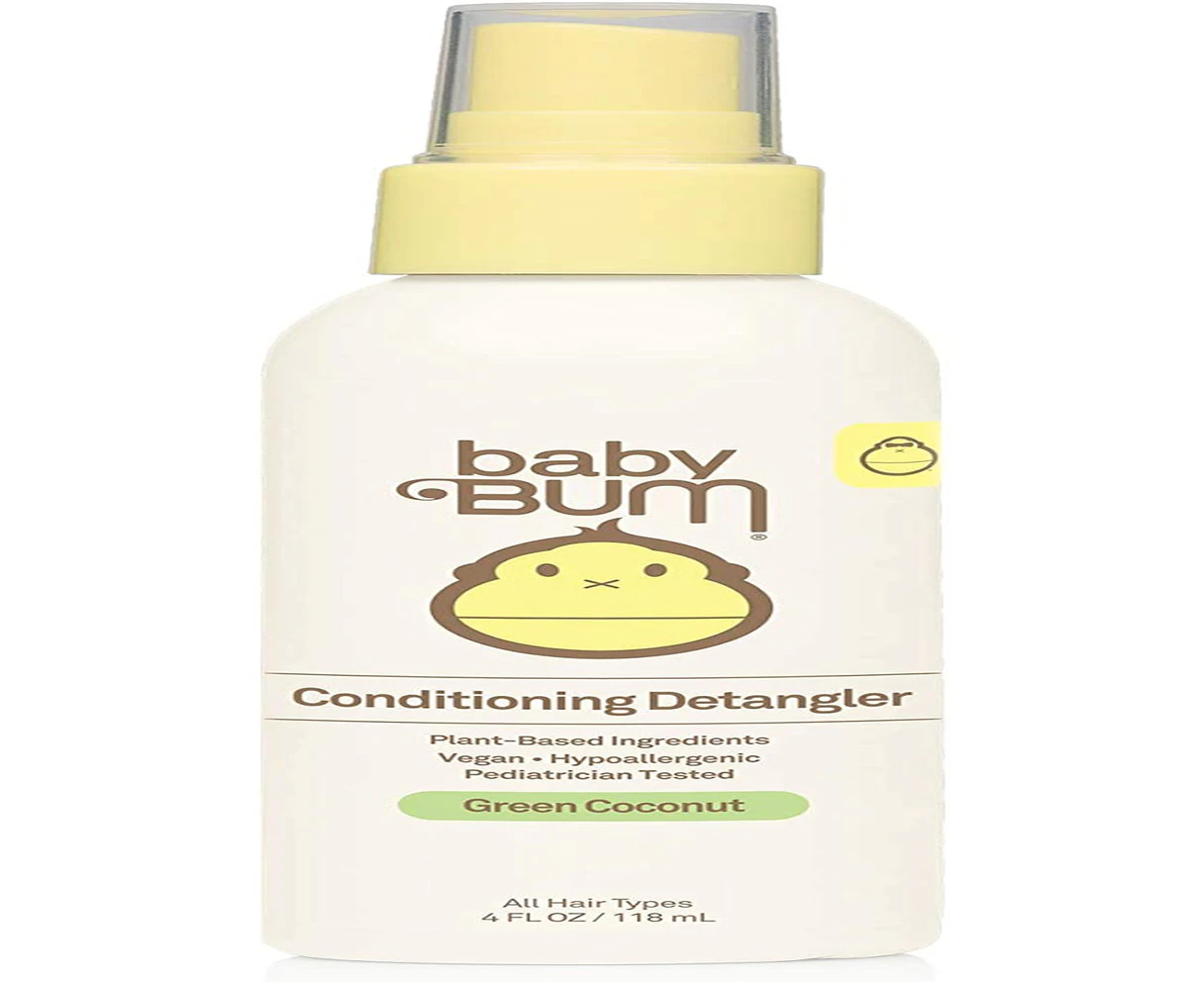 Sun Bum Baby Bum Conditioning Detangler Spray | Leave-In Conditioner Treatment with Soothing Coconut Oil| Natural Fragrance | Gluten Free and Vegan | 4 FL