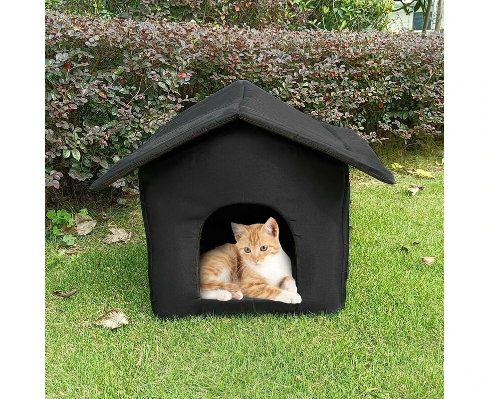 Outdoor Weatherproof Cat House, Indoor Dog House, Foldable Weatherproof Cat Tent, Winter Warm Oxford Cloth, M