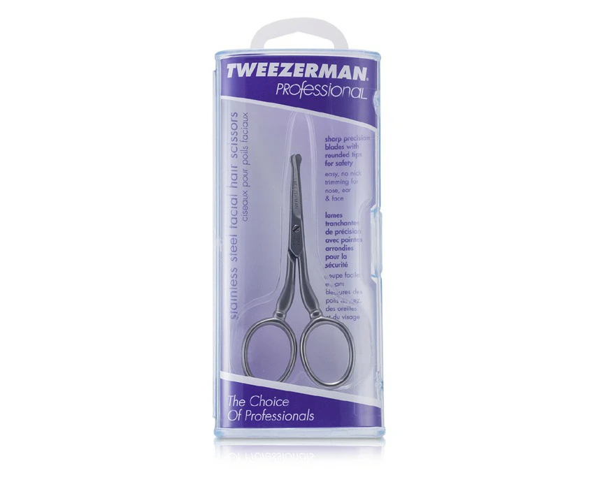 Tweezerman Professional Stainless Steel Facial Hair Scissors  -