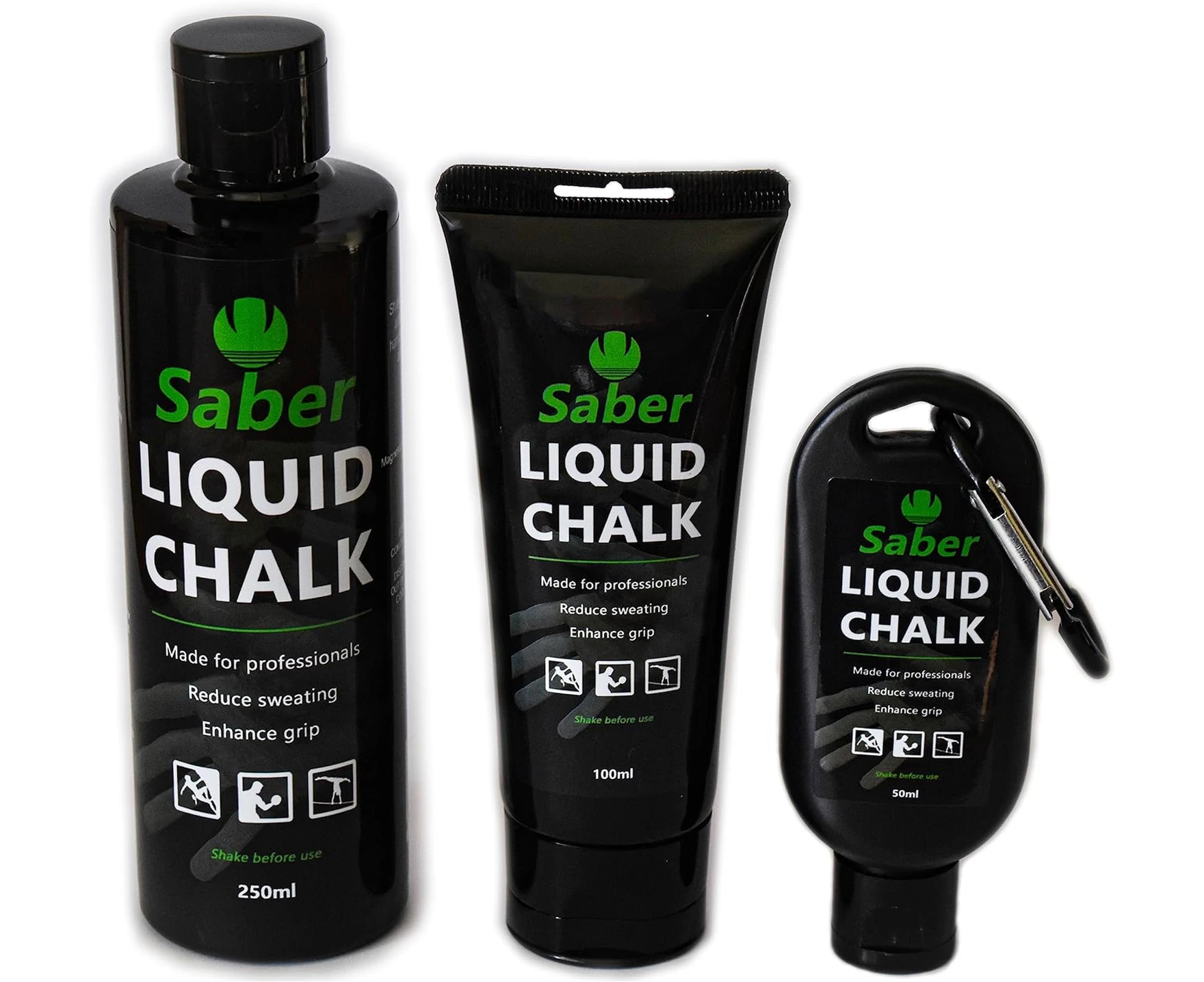 Saber Liquid Chalk | Sports Chalk | Enhance Grip & Hold | Fast Drying | Sweat Free Hands | Gym, Weightlifting, Gymnastics, Rock Climbing, Bouldering, Pole