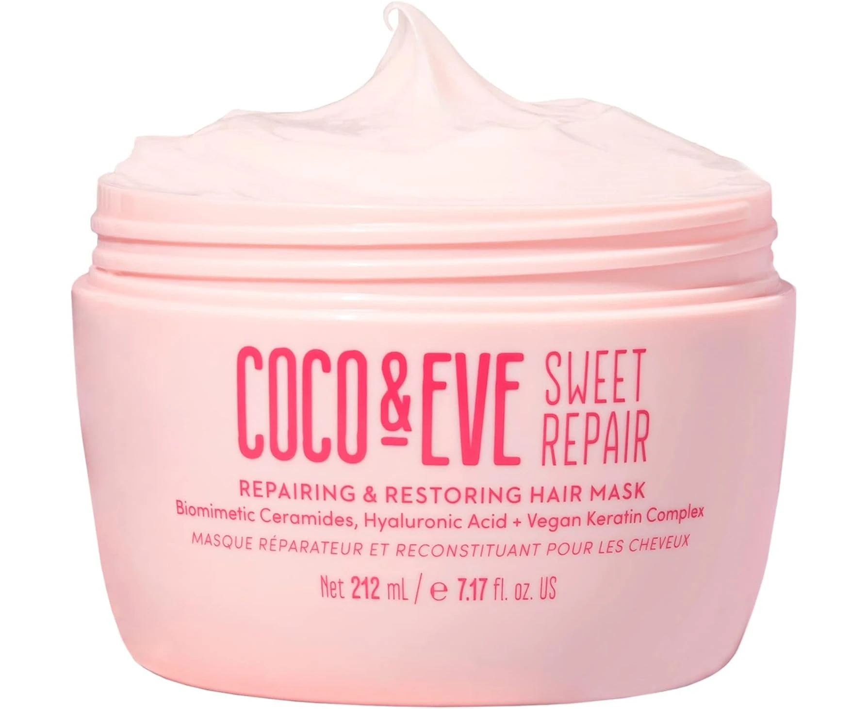 Coco & Eve Sweet Repair Repairing and Restoring Hair Mask Blend of Biomimetic Ceramides, Hyaluronic Acid, Vegan Keratin Repair Dry Damaged Hair by Heat or