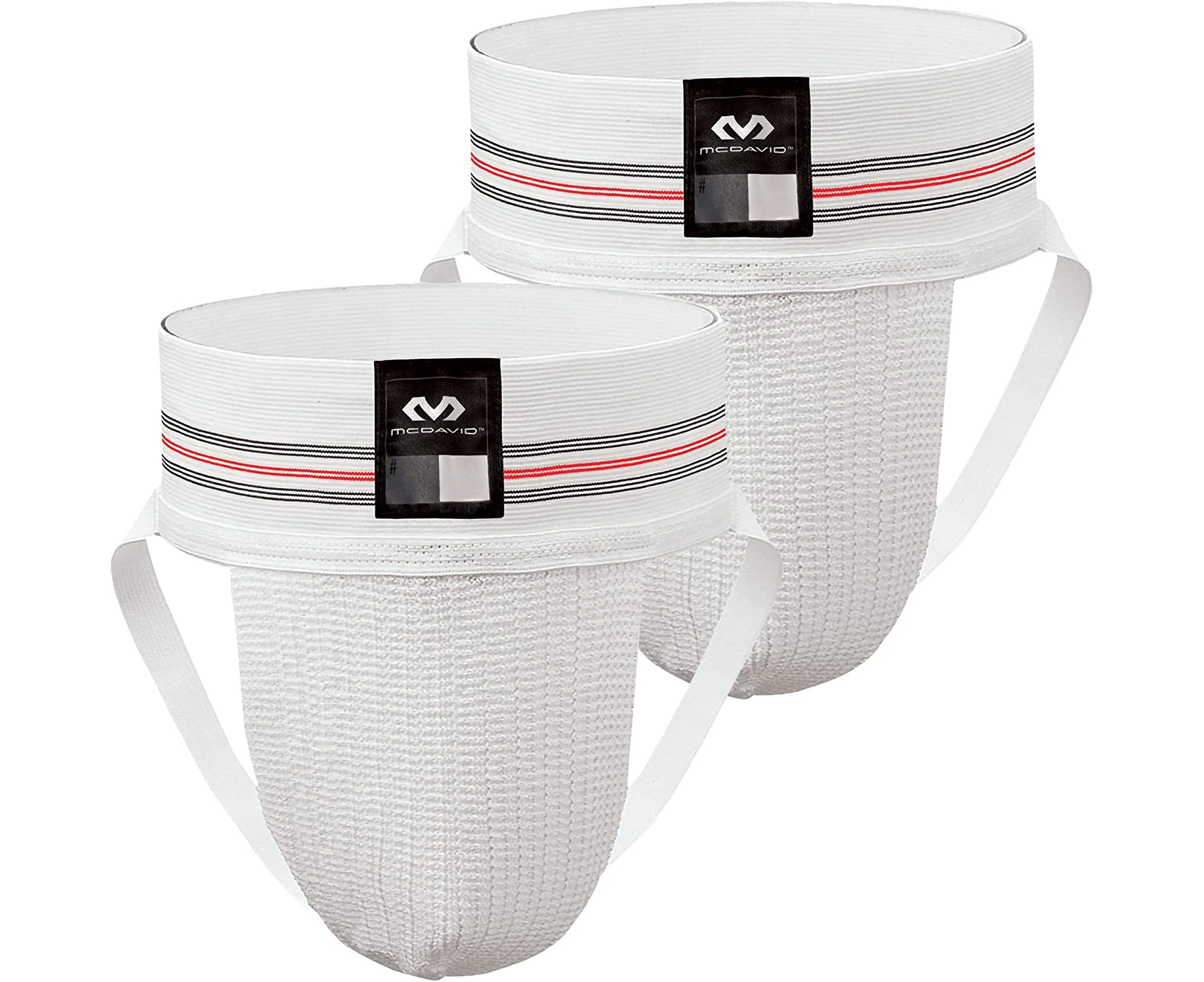 McDavid Men's Athletic Supporter with Stretch Mesh Pouch, Jock Strap Protection, (Cup NOT Included) Pack of 2