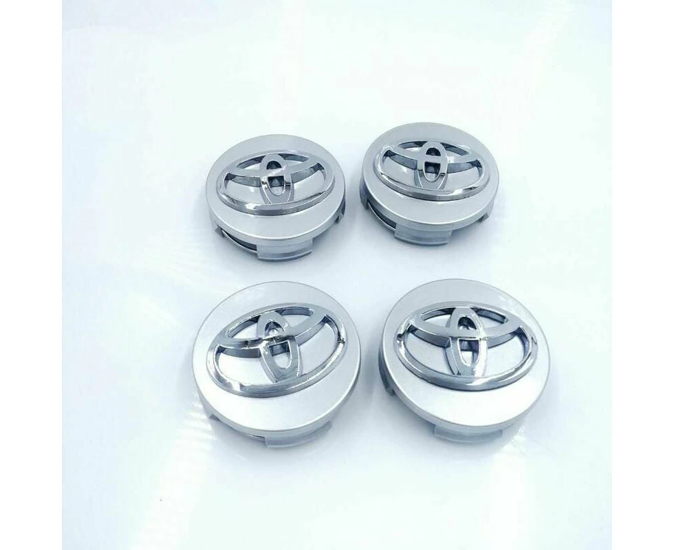 Toyota 4 62mm Wheel Center Hub Cover for UNOIU Silver Logo Badge