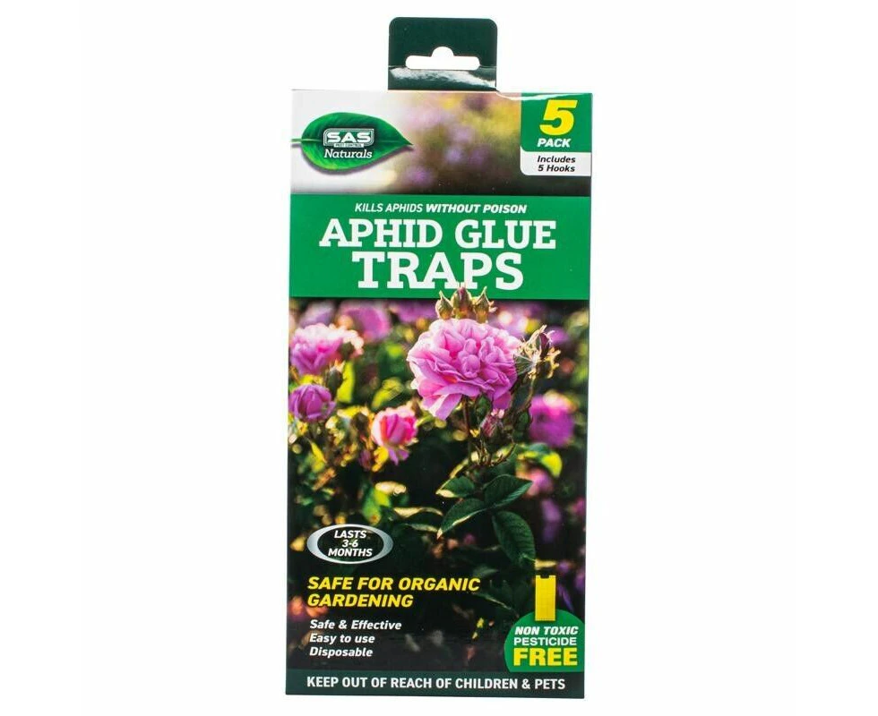 5PCE Traps Aphid Glue Safe Effective Greenhouse Garden White Flies Leaf Miner