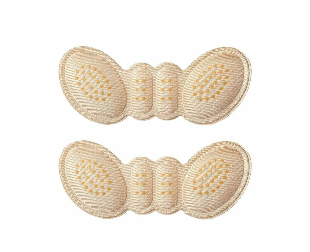 2 pair Heel Insole Heel Protectors Heel Pads Shoe Liner Shoe Inserts - Beige 6mm