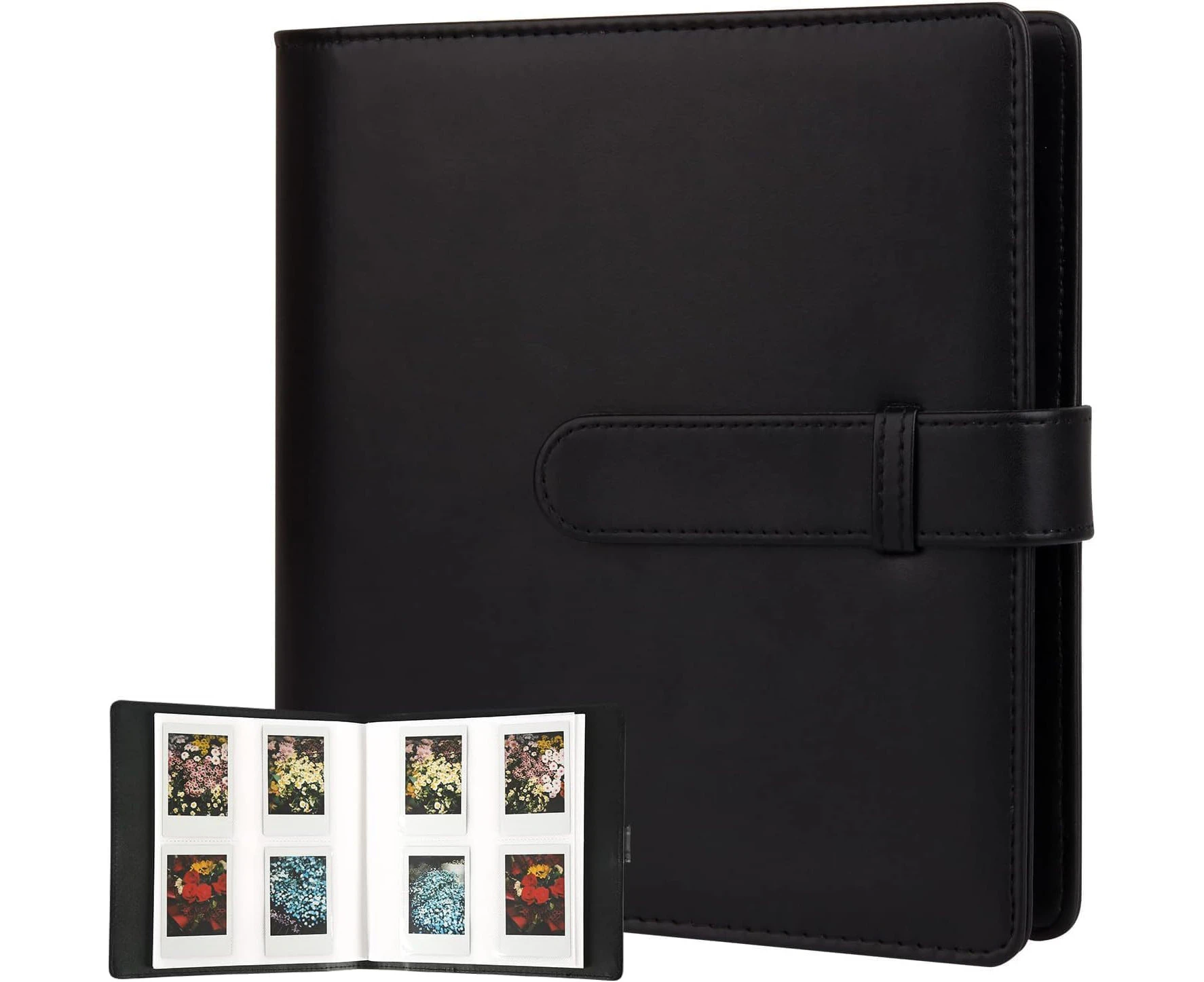 256 Pockets Mini Instant Photo Album, Picture Case for Fujifilm Instax Film 7 8 9 11, PU Leather Photo Wallet Album, Photo Album with 3 Inch Card Binder, F