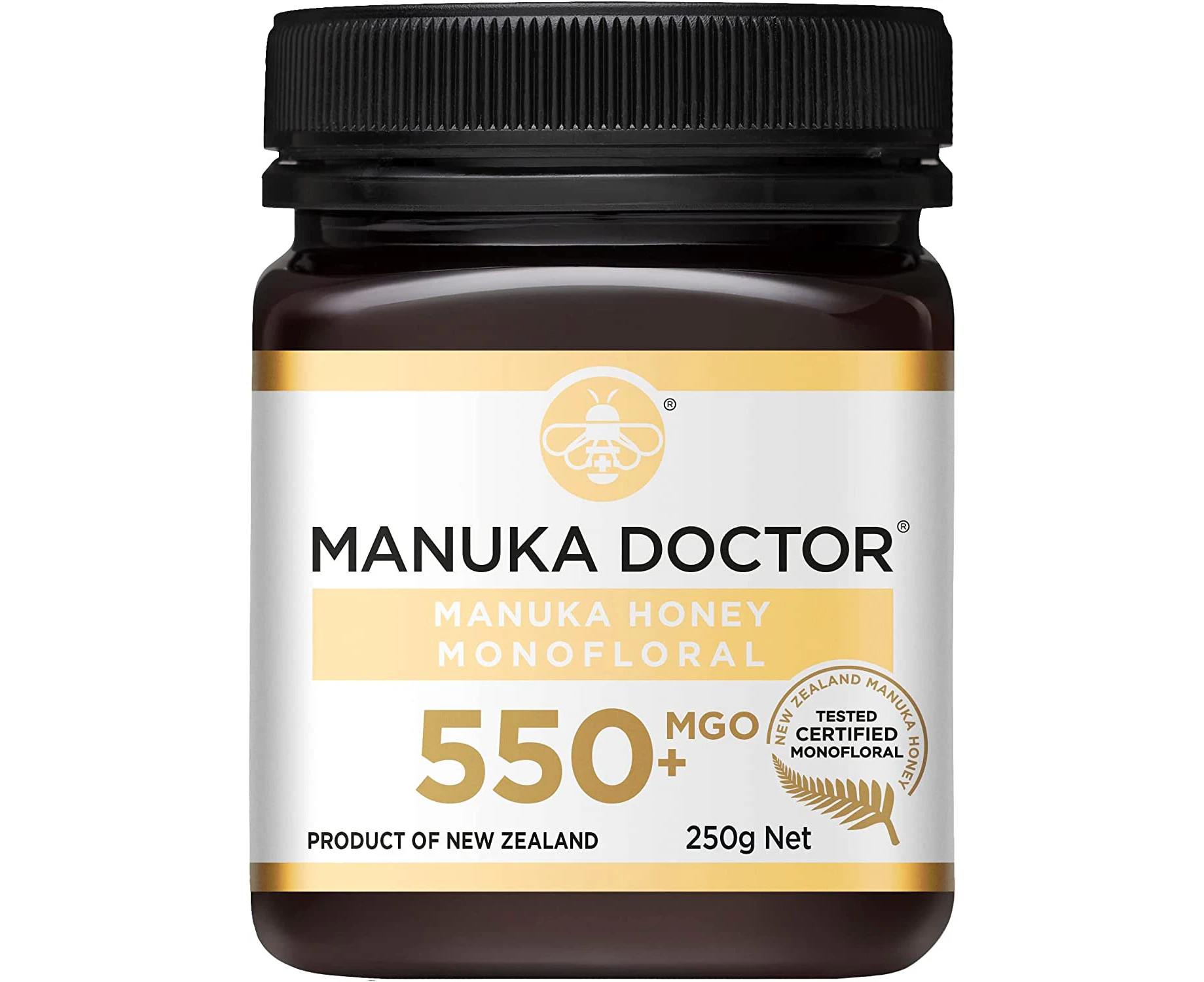 MANUKA DOCTOR - MGO 550+ Manuka Honey Monofloral, 100% Pure New Zealand Honey. Certified. Guaranteed. RAW. Non-GMO (500, Grams)