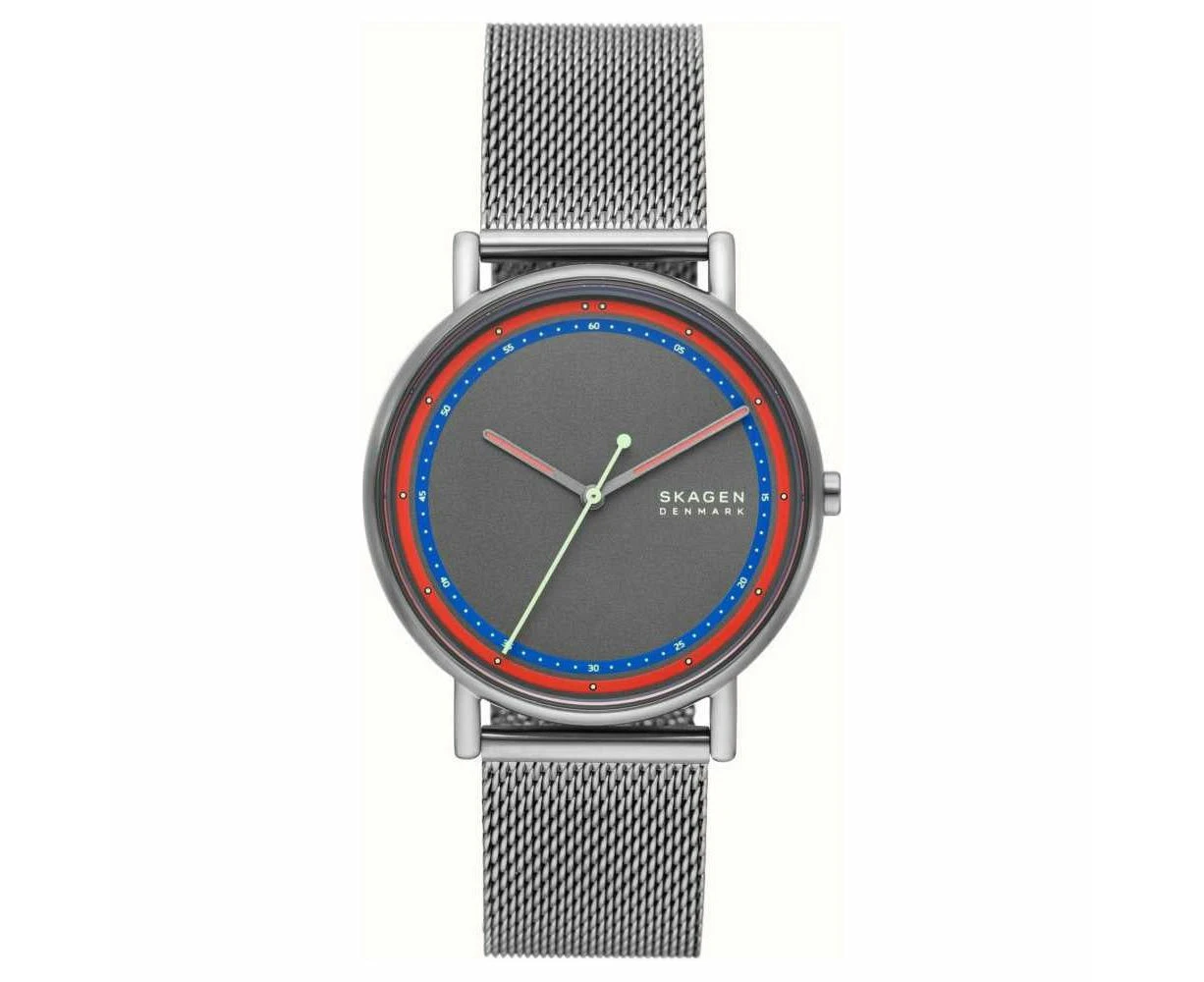 Skagen Stainless Steel Mesh Strap Quartz Wristwatch Mod. Signatur Gent 3 Atm 40mm Black