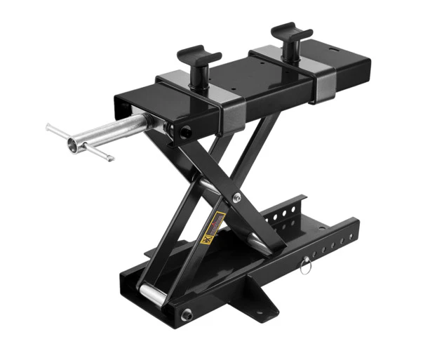 1100lb Motorcycle Scissor Lift Stand w/ Saddle Motorbike Working Bench ATV Jack