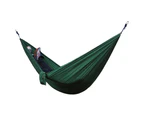 Rewera Portable Camping Travel Single Hammock Hanging Bed With Tree Strap (Dark Green)