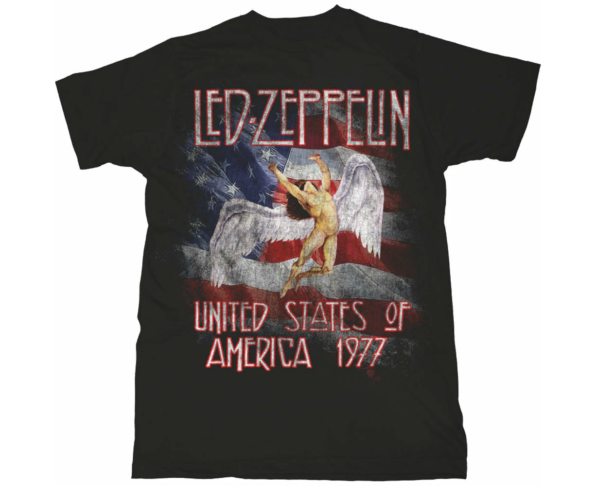 Led Zeppelin | Official Band T-Shirt | Stars N' Stripes USA '77.