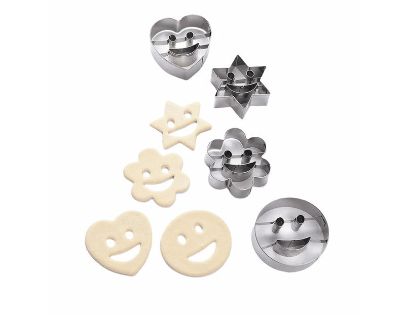 Baking pan Baking pan with creative smiley cookie cutters, cookie molds fruit and vegetable baking tool set