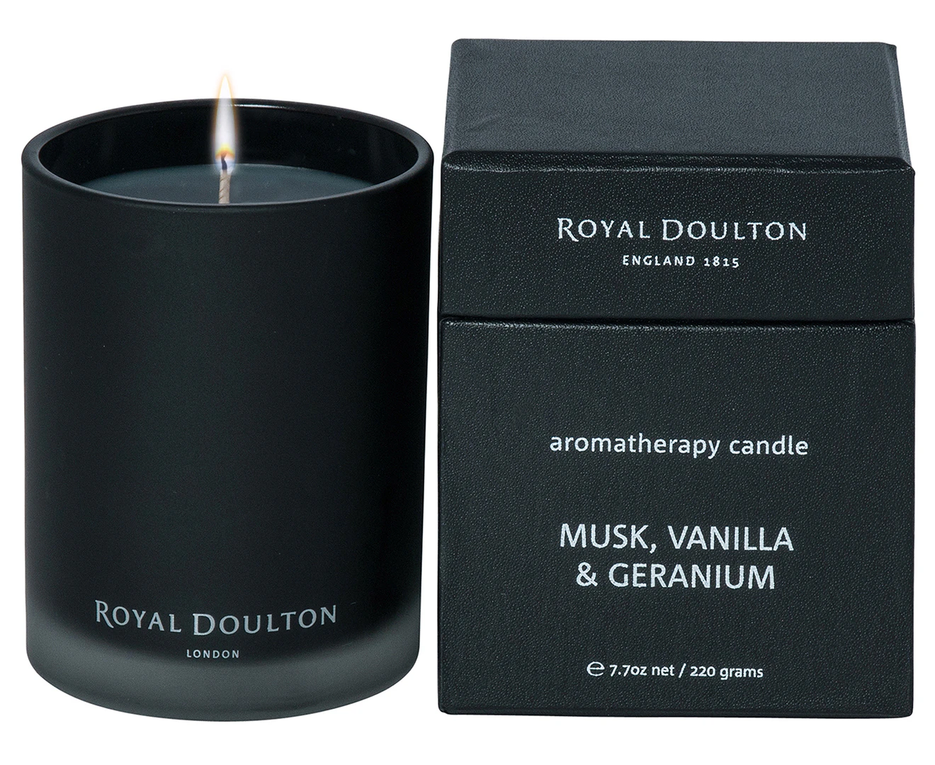 Royal Doulton Musk, Vanilla & Geranium Aromatherapy Candle 220g