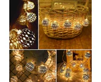 20 LED Moroccan Ball Garden String Fairy Lights Hanging Lantern Lamp Outdoor-3M