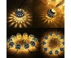 20 LED Moroccan Ball Garden String Fairy Lights Hanging Lantern Lamp Outdoor-3M