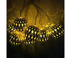 20 LED Moroccan Ball Garden String Fairy Lights Hanging Lantern Lamp Outdoor-3M