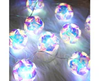 20 Led Globe Disco Ball Mirror String Lights 10ft Usb&battery Powered Fairy Ligh