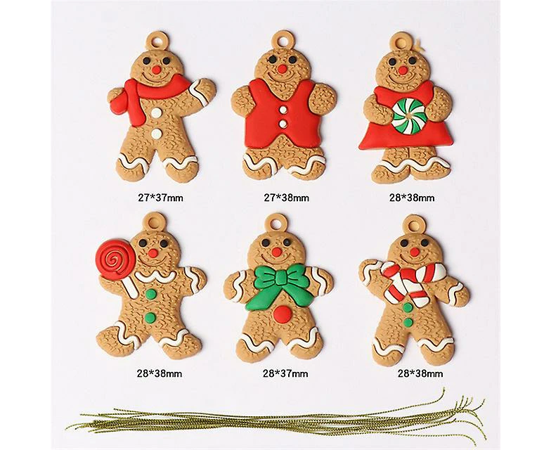 Mini Christmas Gingerbread Man Ornaments Plastic Gingerbread Man For Christmas Tree Hanging Decorations Navidad 2022 Novedades