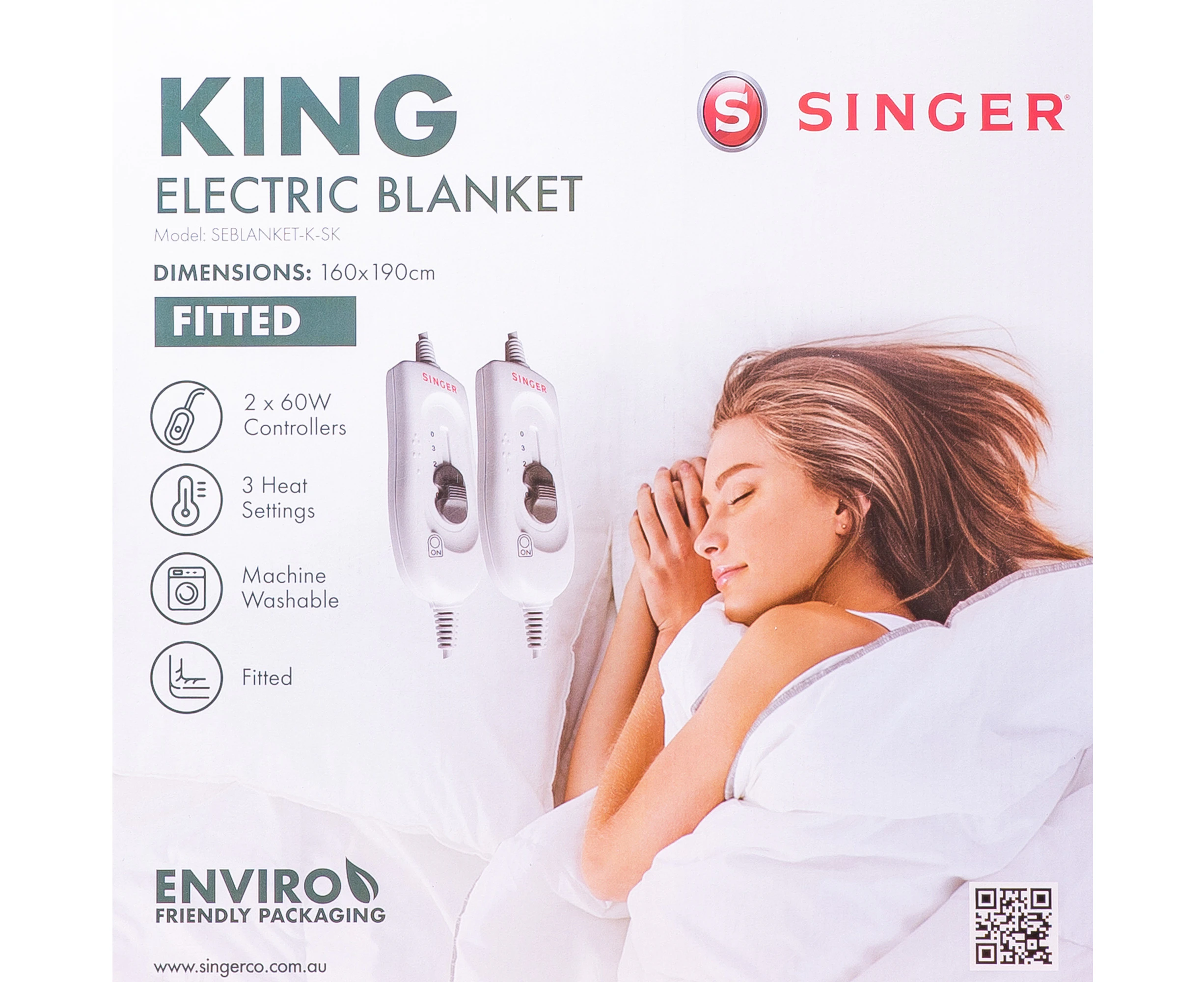 SINGER Electric Blanket with Skirt