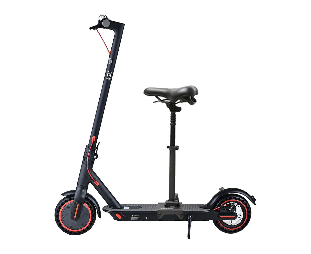 Portable 900W 40KM/H Electric Scooter 50km Adult Fold Travel e Bike Black w/ Seat