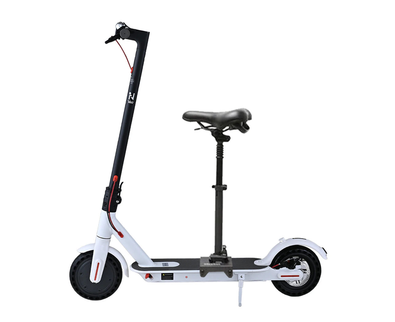 Portable 900W 40KM/H Electric Scooter 50km Adult Fold Travel e Bike White w/ Seat