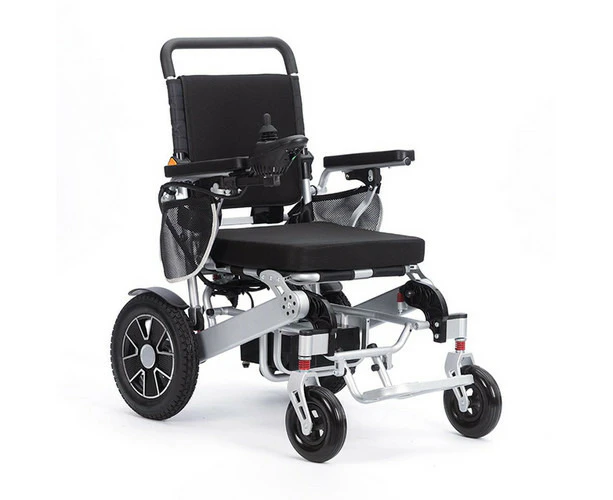 Electric Wheelchair Folding Long Range Lithium Power Motorised Foldable Black