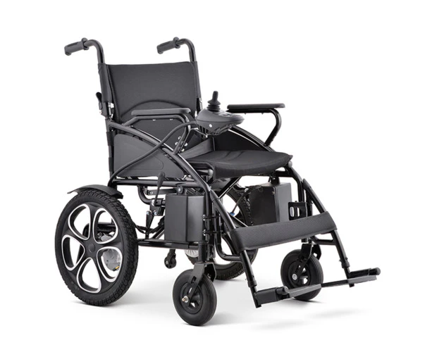 Electric Wheelchair Folding Long Range Lithium Power Motorised Foldable Black