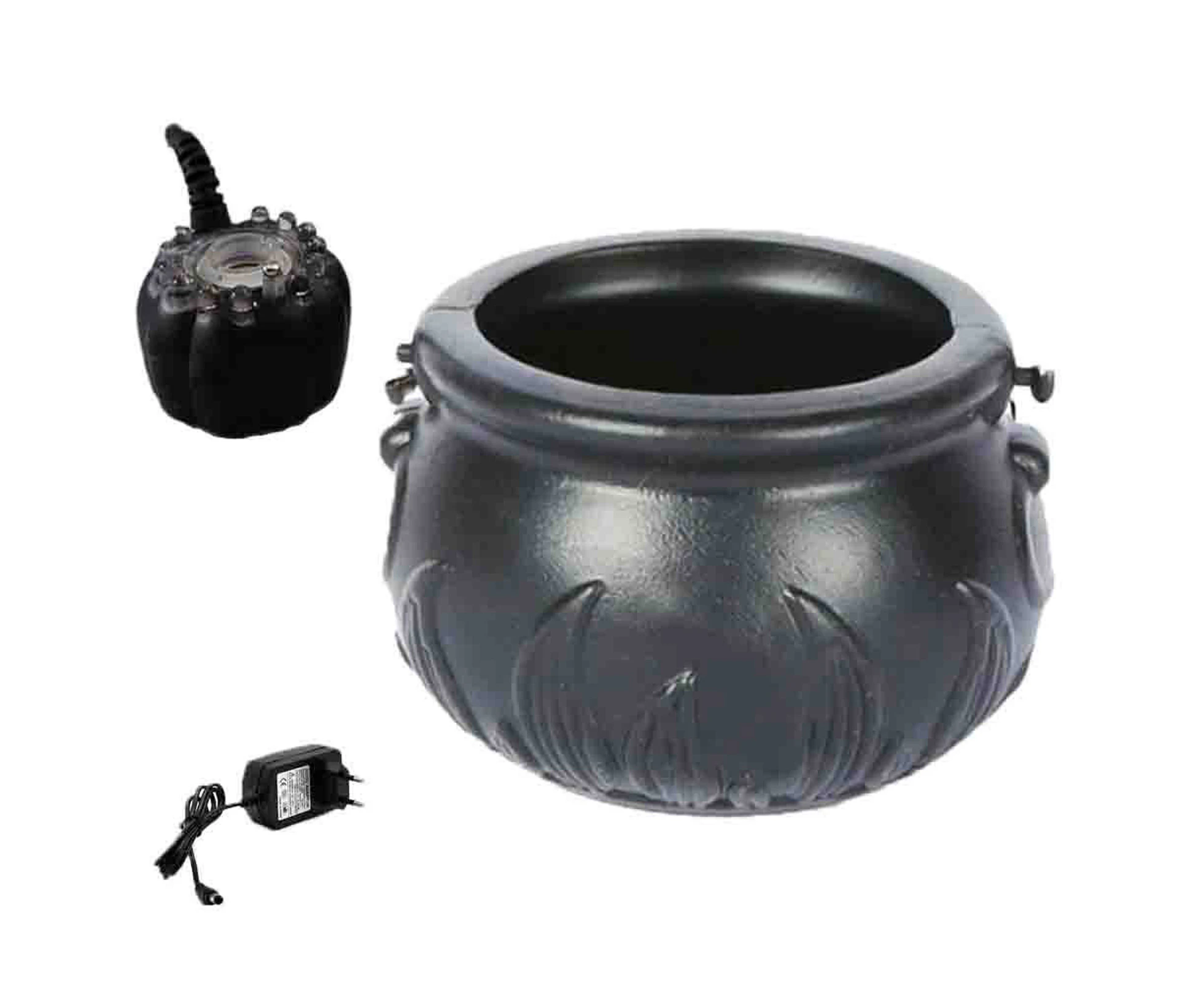 12 LED Halloween Witch Bucket Halloween Cauldron with Mist Maker