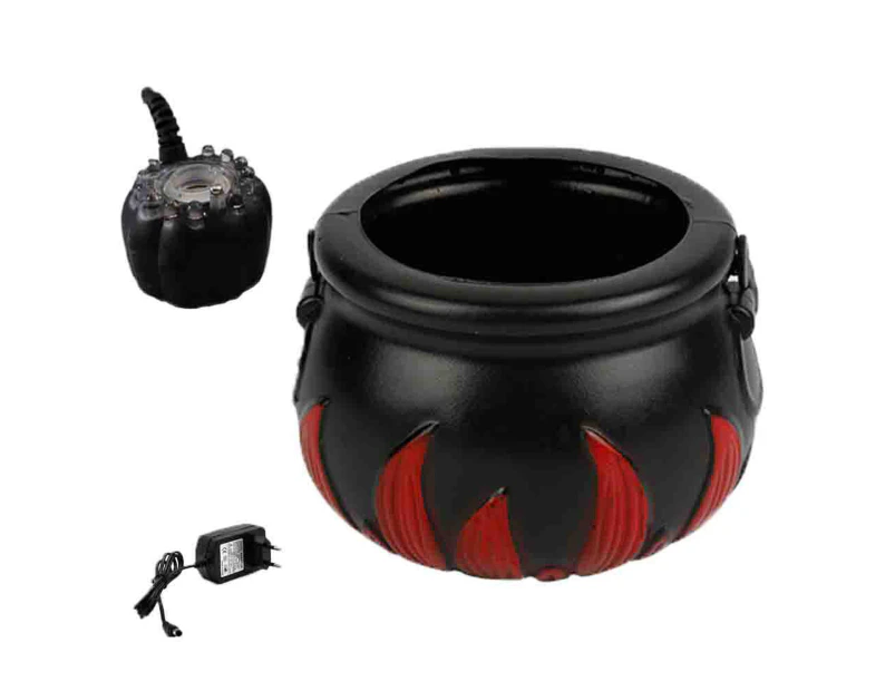 12 LED Halloween Witch Bucket Halloween Cauldron with Mist Maker