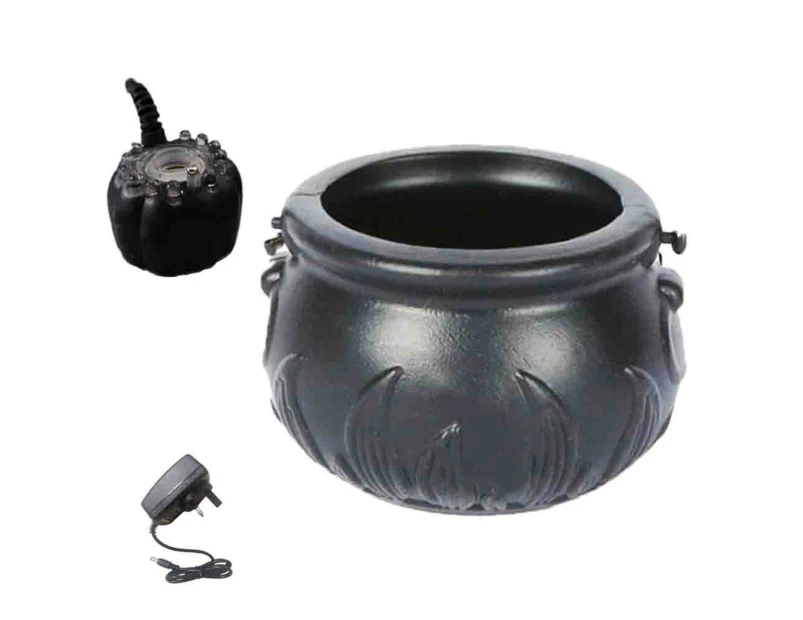 12 LED Halloween Witch Bucket Halloween Cauldron with Mist Maker