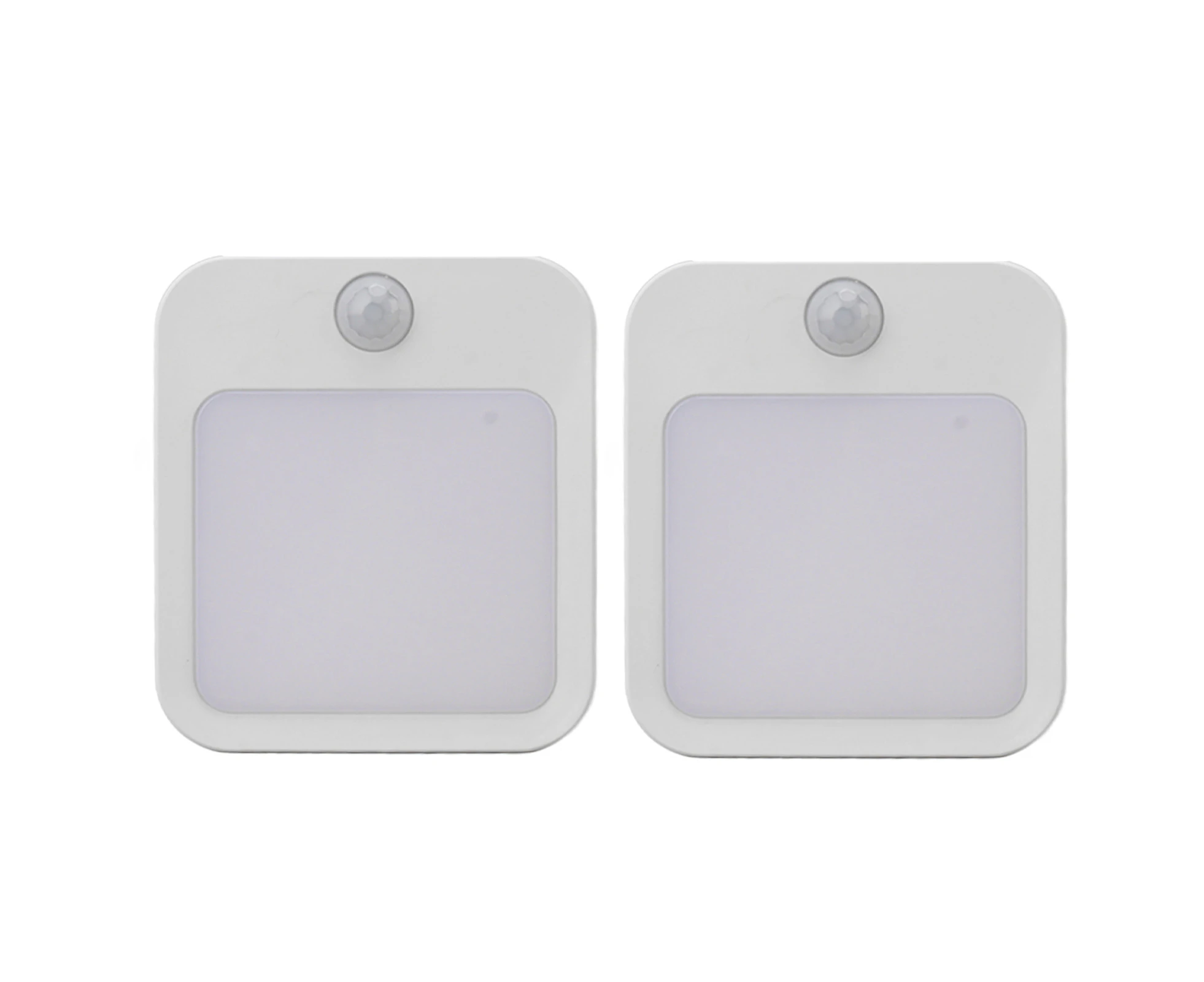 2pcs Plug in Night Light with Motion Sensor Mini Warm White LED Nightlight with Adjustable Brightness EU Plug 110‑220V