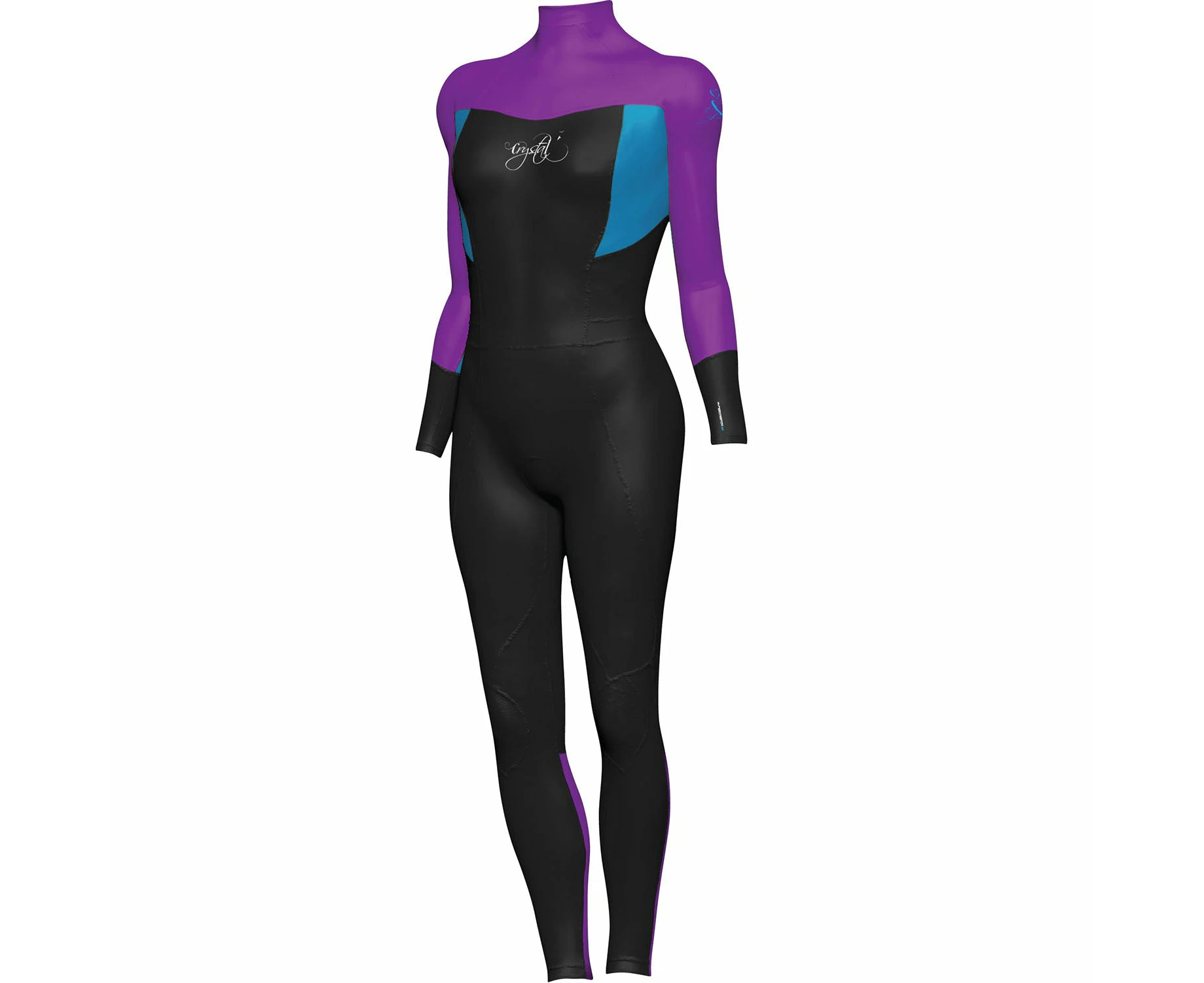 Crystal Girls Supertretch 3/2mm Neoprene Long Sleeve Steamer Wetsuit (purple/black)