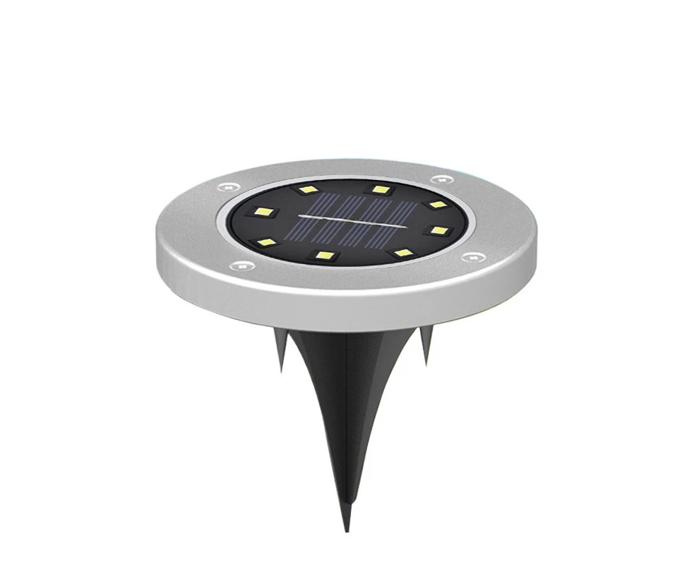 Solar Ground Outdoor Lights 8 LED Solar Garden Lights Disk Lights Waterproof Landscape Lighting for Patio Pathway Lawn Yard Deck Driveway Walkway