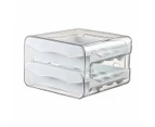 Plastic Double-Layer Egg Storage Box Food Grade Refrigerator Drawer Organizer