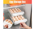 Plastic Double-Layer Egg Storage Box Food Grade Refrigerator Drawer Organizer