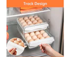 Plastic Double-Layer Egg Storage Box Food Grade Refrigerator Drawer Organizer