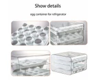 Plastic Double-Layer Egg Storage Box Food Grade Refrigerator Drawer Organizer