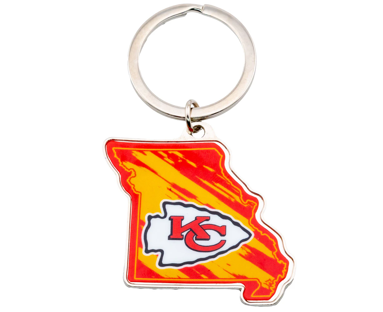 Kansas City Chiefs State Shape Keyring