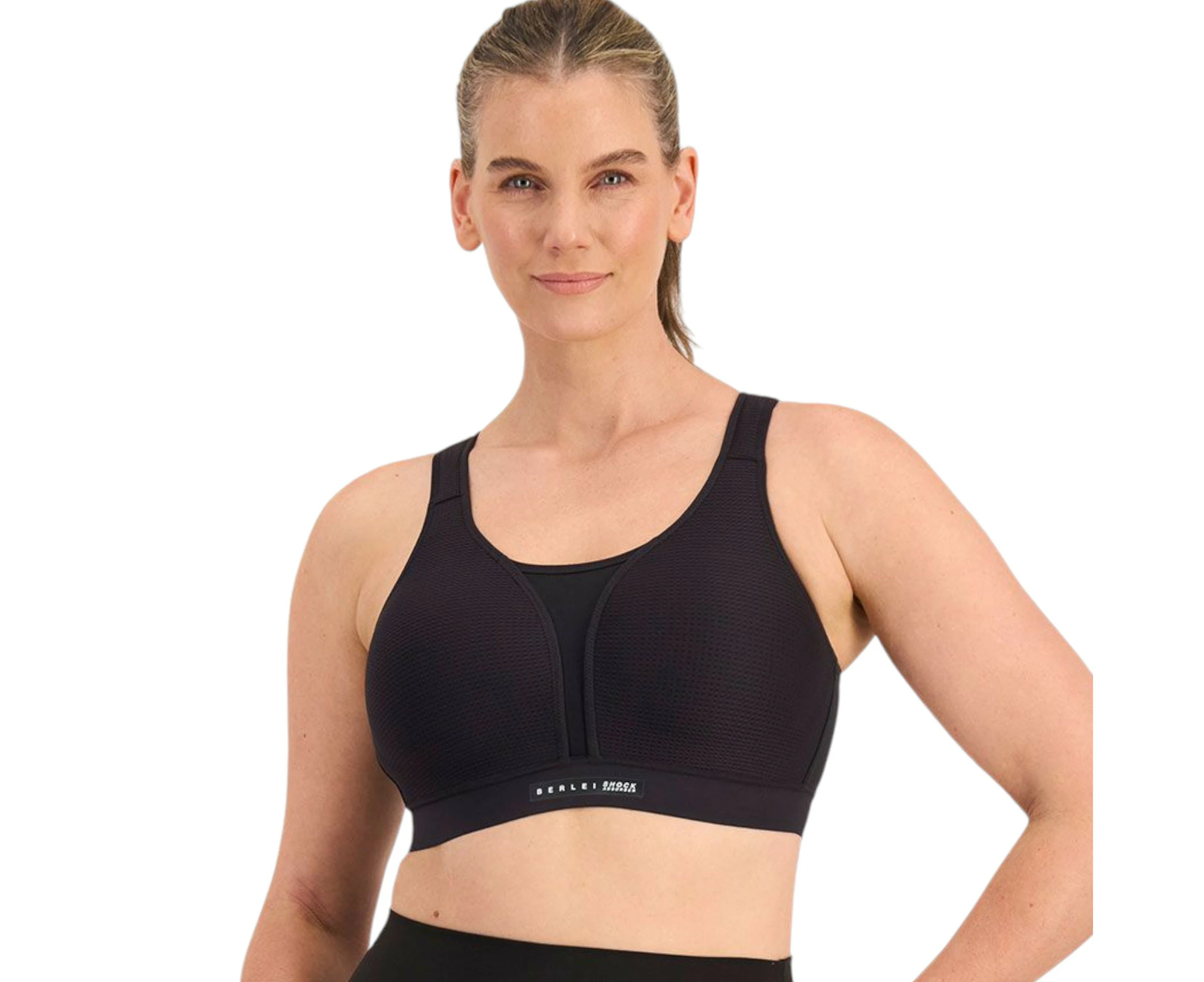 2 x Berlei Womens Ultimate Run Padded Black Bra Elastane/Nylon