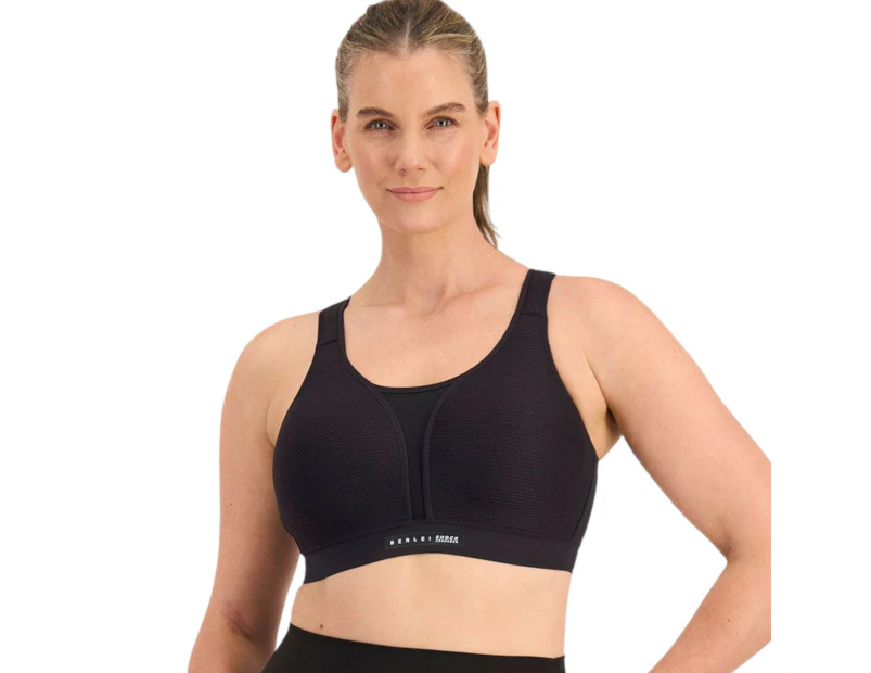 2 x Berlei Womens Ultimate Run Padded Black Bra Elastane/Nylon