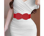 Wholesale Fashion Belt Red Elastic Waist Cover Wide Belt Women Black Elastic Bow Decoration