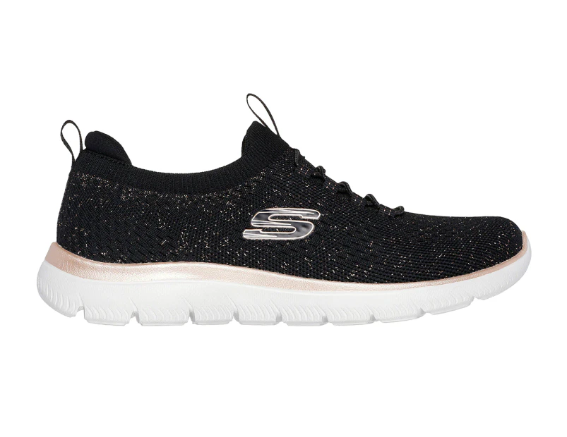 Skechers Women's Summits Pixi Dust Slip-In Sneakers - Black Rose/Gold