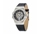 Maserati Potenza Silver Skeleton Automatic 42mm Watch