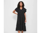 Target Australian Cotton Blend Textured Midi Dress