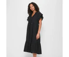 Target Australian Cotton Blend Textured Midi Dress