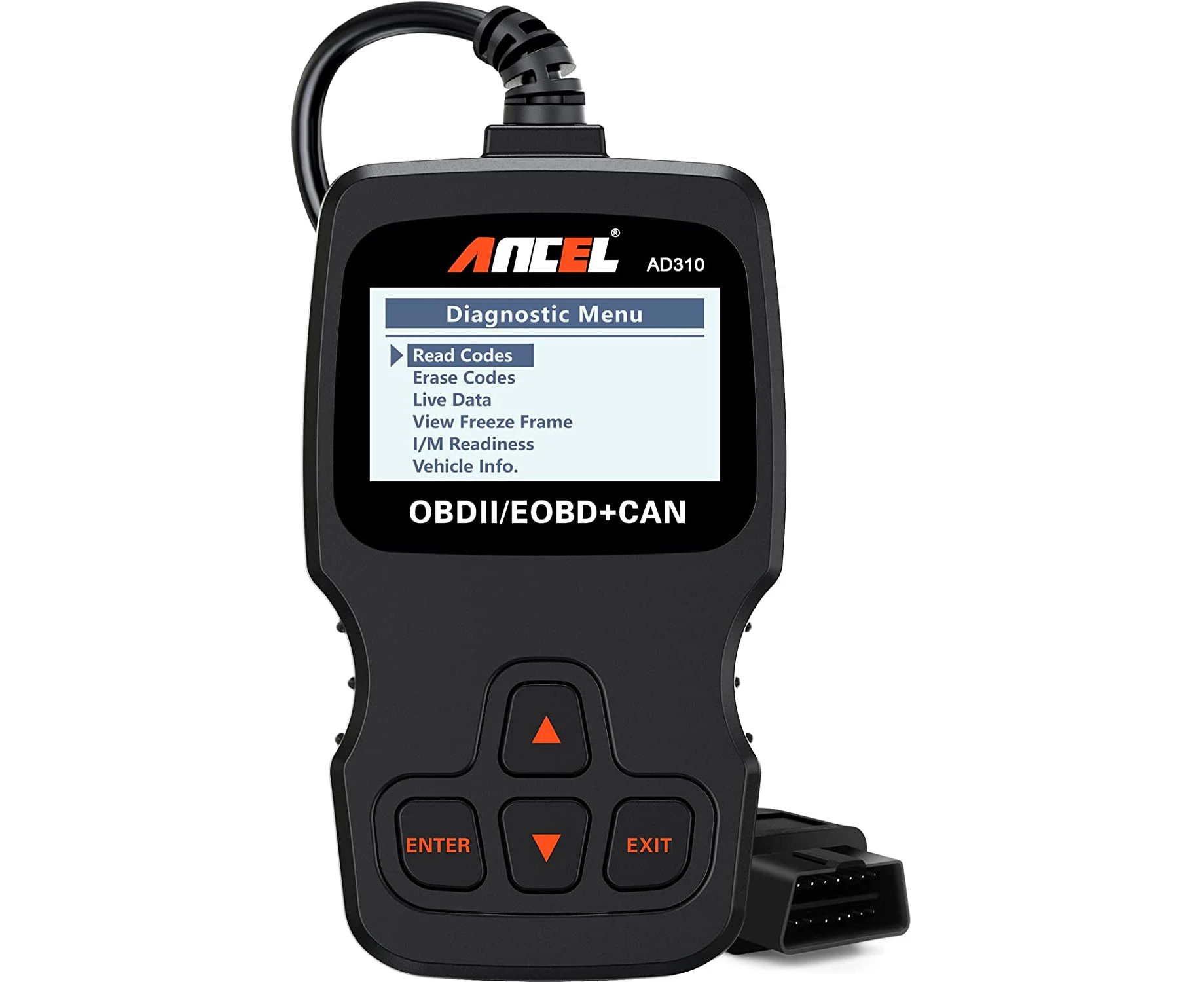 ANCEL AD310 Classic Car Code Reader Enhanced OBD2 Universal OBD II Scanner Engine Fault CAN Diagnostic Scan Tool - Black