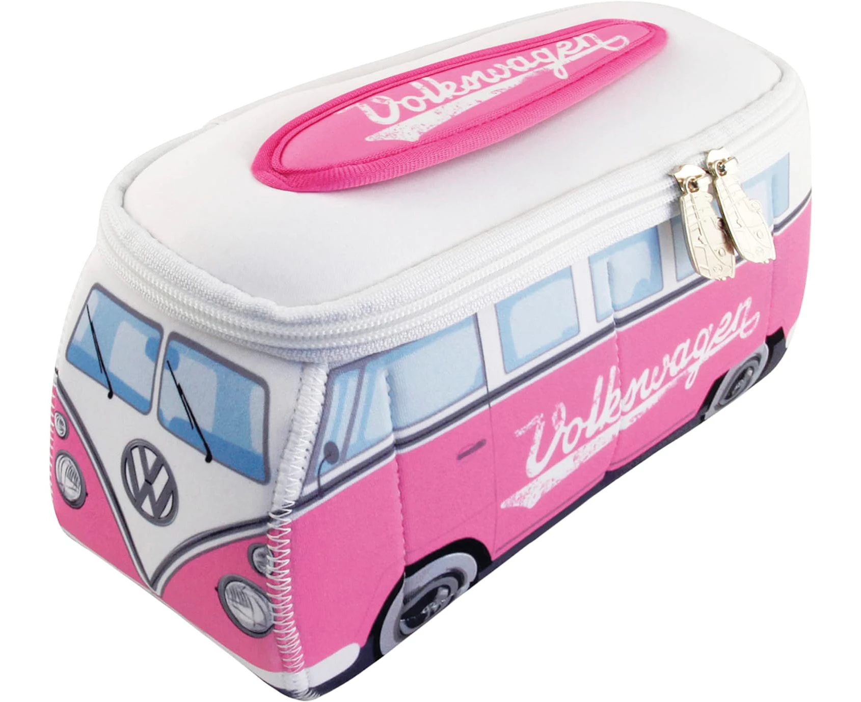 BRISA VW Collection - Volkswagen Bus T1 Camper Van Kombi 3D Neoprene Universal Bag - Makeup, Travel, Cosmetic Bag (Neoprene/VW Bus T1 Design)