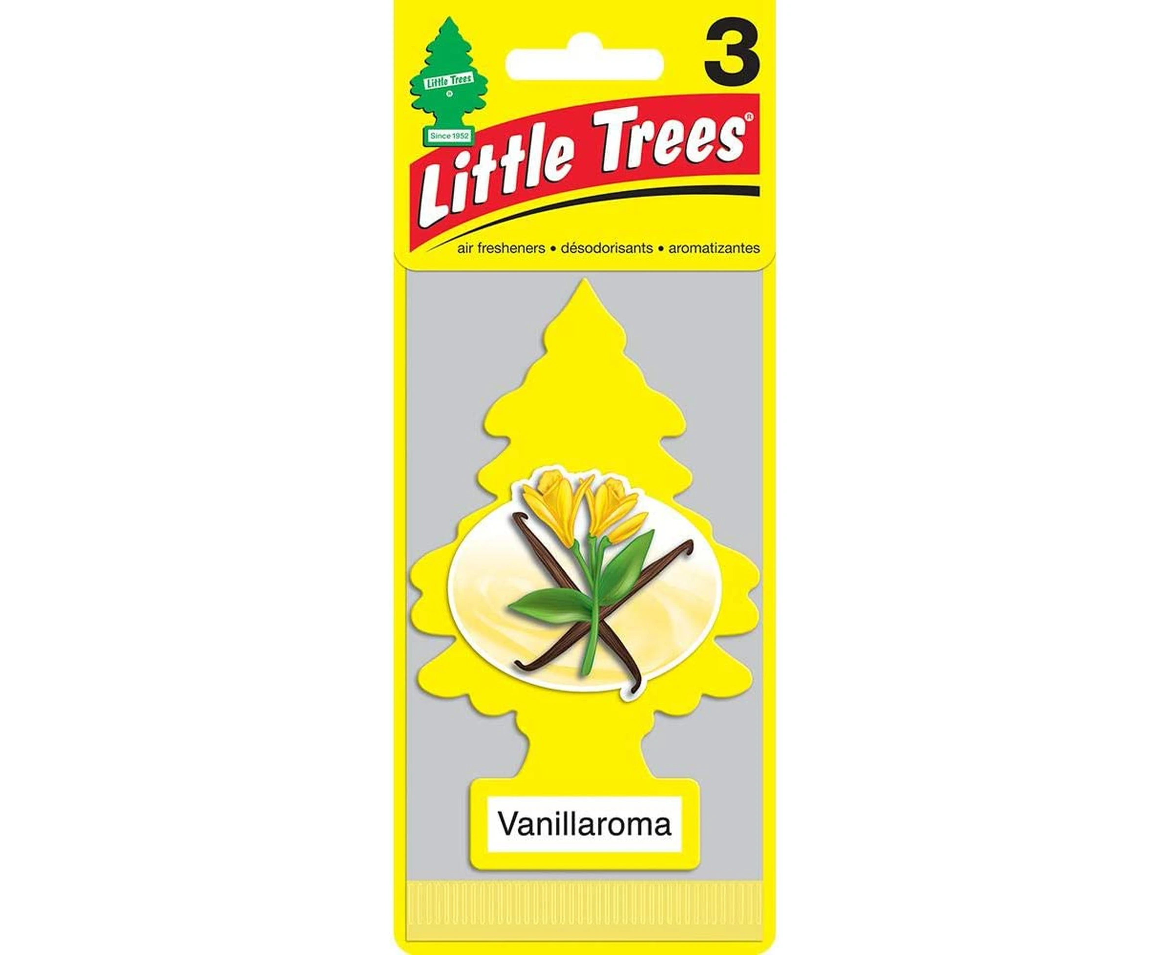 Little Trees Air Freshener, Vanillaroma (Pack of 3)